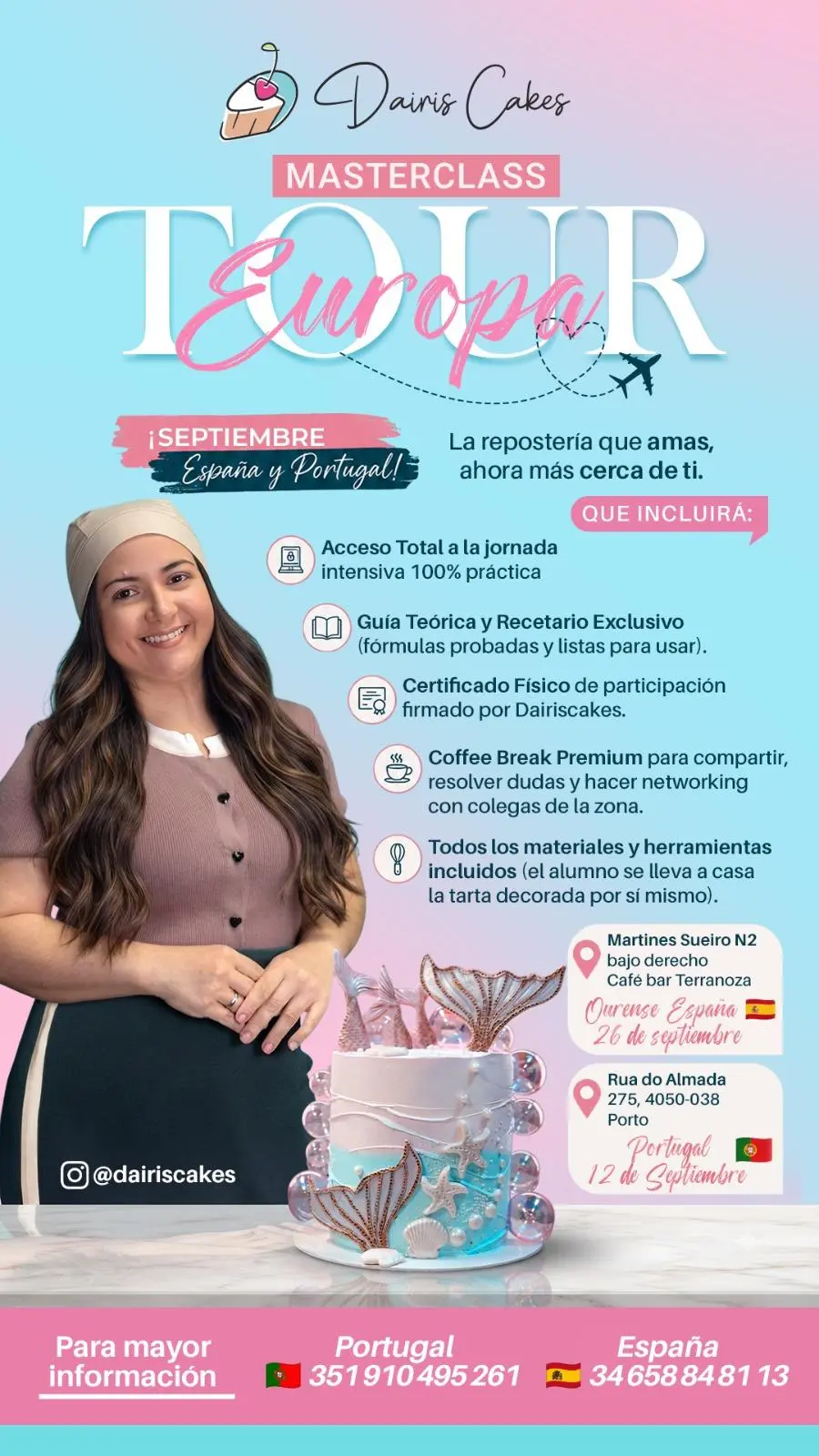 DairisCakes Cruza el Atlántico — Masterclass Internacional